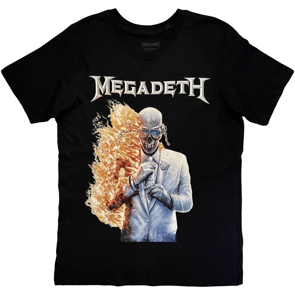 Megadeth - White Album Vic Flame Heren Tshirt - Zwart